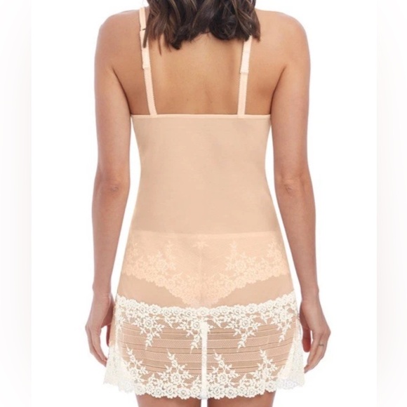 Wacoal Embrace Lace Naturally Ivory Chemise Nude size Large - Picture 3 of 11